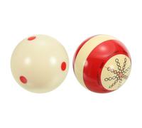 PATIKIL Billiard Practice Training Cue Ball 2-1/4", Set of 2 AAA-Grade Pro Cup Standard Pool Cue Ball with Red Dots Billiard Accessories, White