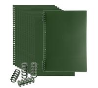 PATIKIL Binding Covers, A4 11.8x8.5" 22 Mil Plastic Covers Sheet 12Pc Green | Binding Presentation Covers, Notebook Covers Sheets with Binding Comb for Book Report Presentation