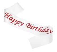 PATIKIL Birthday Girls Sash, Birthday Sash for Women Satin Queen Princess Sash Party Decorations for Party Gifts Favors, White