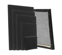 PATIKIL Black Stretched Cotton Canvas Set, 20 Pcs, 5 Sizes: 7x5, 12x9, 10x8, 4x4, 14x11 Inch, Multiple Paint Types, Reinforced Art Surface