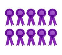 PATIKIL Blank Award Ribbon, 10 Pcs Prize Ribbon Award Medal Winner Ribbon Recognition Participation Ribbon for Competition, Sport Event and Party, Wedding, Purple