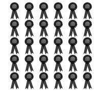 PATIKIL Blank Award Ribbon, 30 Pcs Prize Ribbon Award Medal Winner Ribbon Recognition Participation Ribbon for Competition, Sport Event and Party, Wedding, Black