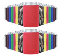 PATIKIL Blank Beer Can Cooler Sleeves,100Pcs Plain Bulk Collapsible Bottle Sleeve Insulated Foam Can Cover for 10oz Bottle Party HTV Sublimation, 10 Colors