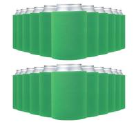PATIKIL Blank Beer Can Cooler Sleeves, 100Pcs Plain Bulk Collapsible Bottle Sleeve Insulated Foam Can Cover for 10oz Bottle Can Wedding Party Events HTV Sublimation, Green