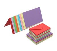 PATIKIL Blank Cards and Envelopes 4x6, 100 Set Half Fold Blank Note Cards and Envelopes Folded Cardstock Greeting Card for Invitations Wedding DIY Birthday, Multicolor