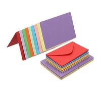 PATIKIL Blank Cards and Envelopes 4x6, 50 Set Half Fold Blank Note Cards and Envelopes Folded Cardstock Greeting Card for Invitations Wedding DIY Birthday, Multicolor