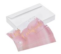 PATIKIL Blank Gift-Certificates with Envelopes, Light Pink 40 Pcs | 17 x 8.5 cm Gift-Card Floral for Birthday Business Salon Wedding Thanksgiving Chritmas's Day
