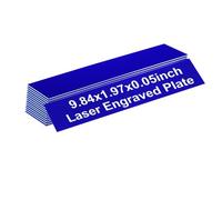 PATIKIL Blank Name Plates, 9.84x1.97" Engraved Name Plates Name Plate Personalized Custom Door Signs Desk Tags for Office Classroom, Blue Color White Letter, 15 Pcs