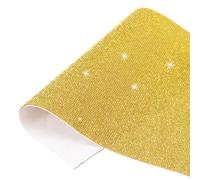 PATIKIL Bling Crystal Rhinestone Sheet, 59.1"x7.9"Self Adhesive Rhinestone Gem Stickers, Bling Diamond Sticker for DIY Crafts Gifts Phone Car Decorations, Golden
