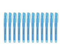 PATIKIL Blue Highlighter, 12 Pack High Lighters No Bleeds Highliters Pens Neon Clear View Bright Quick Dry Pocket Marker Pen Sticks Chisel Tip Cute for Books Office Adults, Transparent