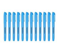 PATIKIL Blue Highlighter, 12 Pack High Lighters No Bleeds Highliters Pens Neon Clear View Bright Quick Dry Pocket Marker Pen Sticks Chisel Tip Cute for Books Office Adults Classroom