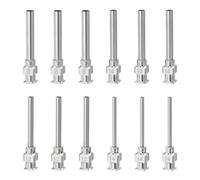 PATIKIL Blunt Tip Dispensing Needles with Bent Blunt Needle, 12 Pcs 1 Inch 4 Different Gauge Industrial Liquid Dispenser Needle for Refilling Liquid Ink, Silver Tone