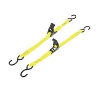 PATIKIL Boat Trailer Transom Tie Down Straps 25mm x 1 m / 1"x3.3', 1763lbs Break Strength Ratchet Adjustable Straps with S Hook for Marine Trailing Boating, Yellow
