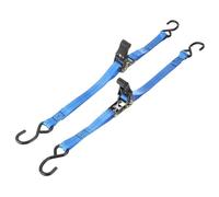 PATIKIL Boat Trailer Transom Tie Down Straps 25mm x 1 m / 1"x3.3', 1763lbs Break Strength Ratchet Adjustable Straps with S Hook for Marine Trailing Boating, Blue