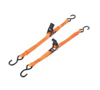 PATIKIL Boat Trailer Transom Tie Down Straps 25mm x 1 m / 1"x3.3', 1763lbs Break Strength Ratchet Adjustable Straps with S Hook for Marine Trailing Boating, Orange