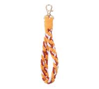 PATIKIL Boho Macrame Keychain, Handmade Wristlet Bracelet Keychain Keyring Holder Key Wrist Lanyard for Women Girls, Orange Yellow