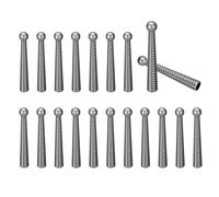 PATIKIL Bolo Tie Tips, 20Pcs 2 Inch Long Alloy Bolo Tie Supplies Replacement Cord End Caps 5mm Diameter for DIY Crafts Clothes Decor, Dark Gray