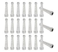 PATIKIL Bolo Tie Tips, 24Pcs 1.2 Inch Long Alloy Bolo Tie Supplies Replacement Cord End Caps 4.8mm Diameter for DIY Crafts Clothes Decor Jewelry Findings, Baroque Style, Silver Tone