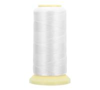 PATIKIL Bonded Thread, 0.4 mm 550 Yards Polyester Sewing Cord for Weave Bracelets Pendant Ropes Macrame Bookbinding DIY Craft, White