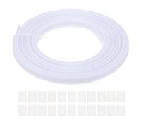PATIKIL Boning for Sewing, 10 Yard 8mm Wide Polyester Sew-Through Low Density Corset Boning with 40 Pcs End Caps for Corset Wedding Dress Hat Cap DIY, White