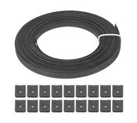 PATIKIL Boning for Sewing, 15 Yard 10mm Wide Polyester Sew-Through High Density Corset Boning with 60 Pcs End Caps for Corset Wedding Dress Hat Cap DIY, Black