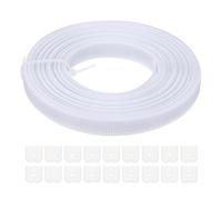 PATIKIL Boning for Sewing, 15 Yard 12mm Wide Polyester Sew-Through Low Density Corset Boning with 60 Pcs End Caps for Corset Wedding Dress Hat Cap DIY, White
