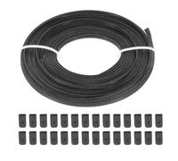 PATIKIL Boning for Sewing, 15 Yard 5mm Wide Polyester Sew-Through Low Density Corset Boning with 60 Pcs End Caps for Corset Wedding Dress Hat Cap DIY, Black