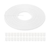 PATIKIL Boning for Sewing, 15 Yard 6mm Wide Polyester Sew-Through High Density Corset Boning with 60 Pcs End Caps for Corset Wedding Dress Hat Cap DIY, Beige