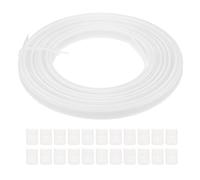 PATIKIL Boning for Sewing, 15 Yard 8mm Wide Polyester Sew-Through Low Density Corset Boning with 60 Pcs End Caps for Corset Wedding Dress Hat Cap DIY, Beige