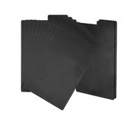 PATIKIL Book Dividers with Tab, 11.3x7.3" Black Plastic Book Binder Index Card Files Dividers Separator with Sticker on for Storage Box Drawer Magazines Album Vinyl Record, 20Pcs