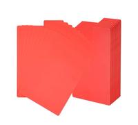 PATIKIL Book Dividers with Tab, 11.3x7.3" Red Plastic Book Binder Index Card Files Dividers Separator with Sticker on for Storage Box Drawer Magazines Album Vinyl Record, 20Pcs