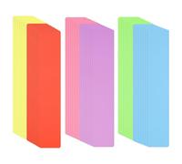PATIKIL Book Dividers with Tab, 11.8x2" Multicolor Plastic Book Binder Index Card Files Dividers Separator with Sticker on for Storage Box Drawer Magazines Vinyl Record, 72Pcs
