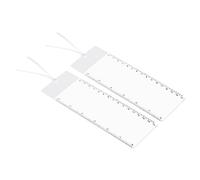 PATIKIL Bookmark Magnifier with Ruler, 2 Pack 3X Magnifying Sheet Page Magnifier Lens for Low Vision People Reading Book Magazine Newspaper, White