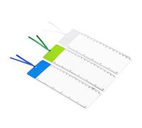 PATIKIL Bookmark Magnifier with Ruler, 3 Pack 3X Magnifying Sheet Page Magnifier Lens for Low Vision People Reading Book Magazine Newspaper, 3 Color