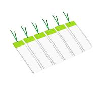 PATIKIL Bookmark Magnifier with Ruler, 6 Pack 3X Magnifying Sheet Page Magnifier Lens for Low Vision People Reading Book Magazine Newspaper, Green