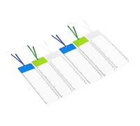 PATIKIL Bookmark Magnifier with Ruler, 6 Pack 3X Magnifying Sheet Page Magnifier Lens for Low Vision People Reading Book Magazine Newspaper, 3 Color