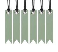 PATIKIL Bookmarks for Men, Lake Green Leather Book Marks Unique Pretty Bookmarks Book Accessories for Reading Women Men Book Lovers Planner, 6 Pcs
