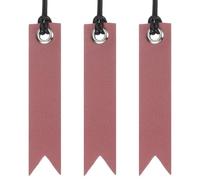 PATIKIL Bookmarks for Men, Rose Red Leather Book Marks Unique Pretty Bookmarks Book Accessories for Reading Women Men Book Lovers Planner, 3 Pcs