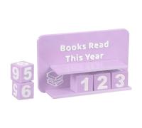 PATIKIL Books Read This Year Tracker, 3D Reading Challenge Counter Sign Library Bookshelf Decor Reading Challenge Number Up to 999 Books Gift for Reader Book Lovers Teachers, Lavender