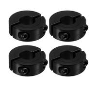 PATIKIL Bore 10mm Double Split Shaft Collar 24mm OD 9mm Thickness, 4 Pack 45#Carbon Steel Locking Collar Clamp Style with Set Screw for Machine Tools Industry, Black