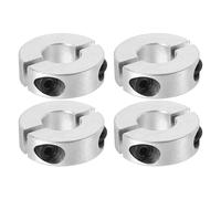 PATIKIL Bore 13mm Double Split Shaft Collar 30mm OD 10mm Thickness, 4 Pack Aluminum Alloy Locking Collar Clamp Style with Set Screw for Machine Tools Industry, Silver