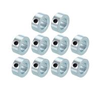 PATIKIL Bore 16 mm Shaft Collar 28 mm OD 12 mm Thickness, 10 Pack Carbon Steel Zinc Plated Landing Gear Stopper Wheel Collar with M6 Set Screw for Machine Tools Industry, Silver