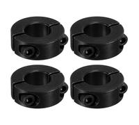 PATIKIL Bore 18mm Double Split Shaft Collar 36mm OD 13mm Thickness, 4 Pack 45#Carbon Steel Locking Collar Clamp Style with Set Screw for Machine Tools Industry, Black