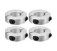 PATIKIL Bore 20mm Double Split Shaft Collar 40mm OD 12mm Thickness, 4 Pack Aluminum Alloy Locking Collar Clamp Style with Set Screw for Machine Tools Industry, Silver