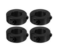 PATIKIL Bore 22mm Double Split Shaft Collar Locking Collar Clamp Style 4Pcs | 42mm OD 15mm Thick,45#Carbon Steel,with Set Screw,for Machine Tools Industry,Black