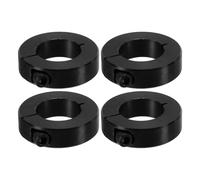 PATIKIL Bore 25mm Single Split Shaft Collar 45mm OD 15mm Thickness, 4 Pack 45#Carbon Steel Locking Collar Clamp Style with Set Screw for Machine Tools Industry, Black