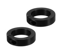 PATIKIL Bore 40mm Single Split Shaft Collar 60mm OD 15mm Thickness, 2 Pack 45#Carbon Steel Locking Collar Clamp Style with Set Screw for Machine Tools Industry, Black