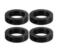 PATIKIL Bore 40mm Single Split Shaft Collar 60mm OD 15mm Thickness, 4 Pack 45#Carbon Steel Locking Collar Clamp Style with Set Screw for Machine Tools Industry, Black