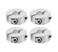PATIKIL Bore 8mm Double Split Shaft Collar 25mm OD 8mm Thickness, 4 Pack Aluminum Alloy Locking Collar Clamp Style with Set Screw for Machine Tools Industry, Silver