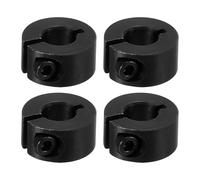 PATIKIL Bore 8mm Single Split Shaft Collar 18mm OD 9mm Thickness, 4 Pack 45#Carbon Steel Locking Collar Clamp Style with Set Screw for Machine Tools Industry, Black